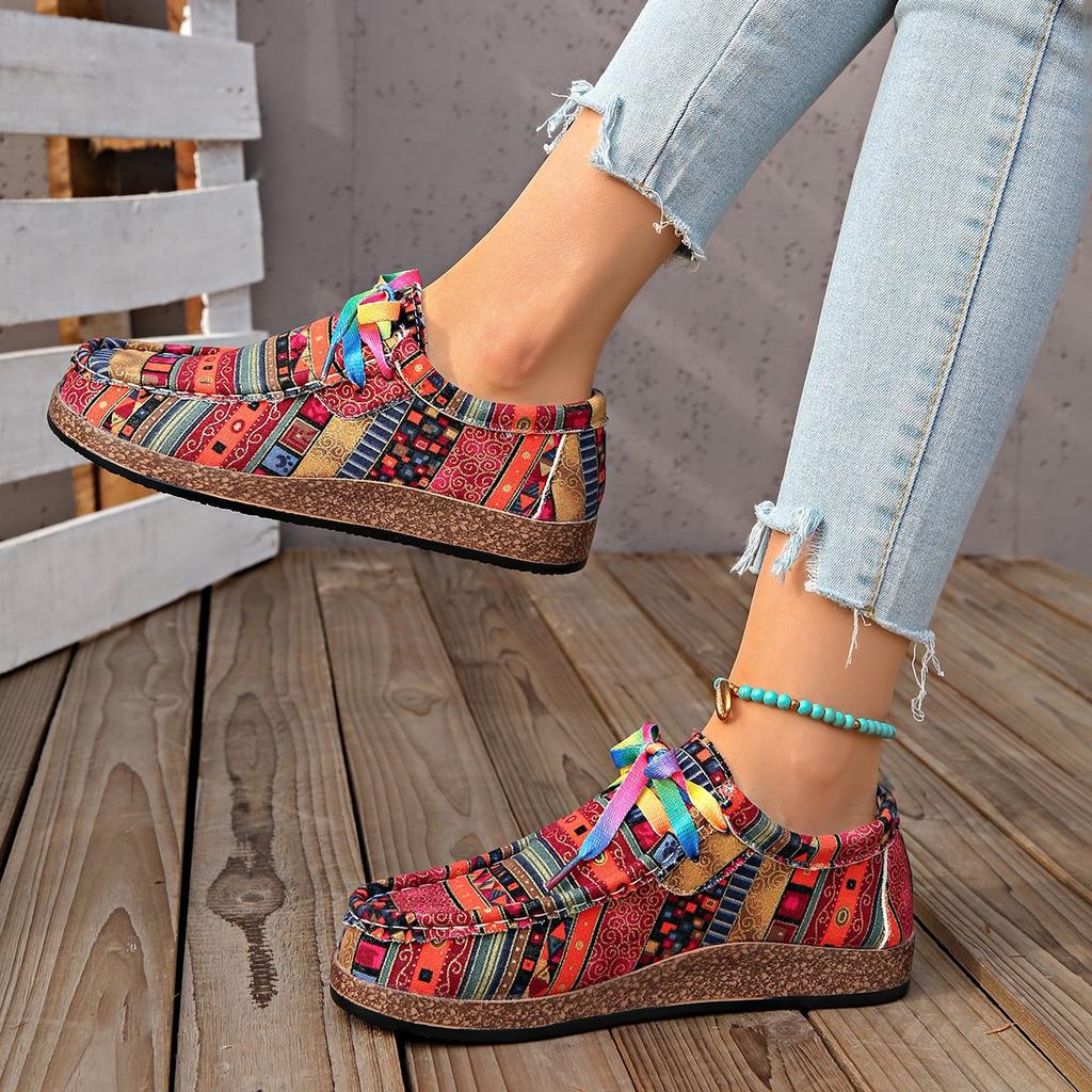 Fashionable European and American Style Flat-soled Low-top Shoes for Women