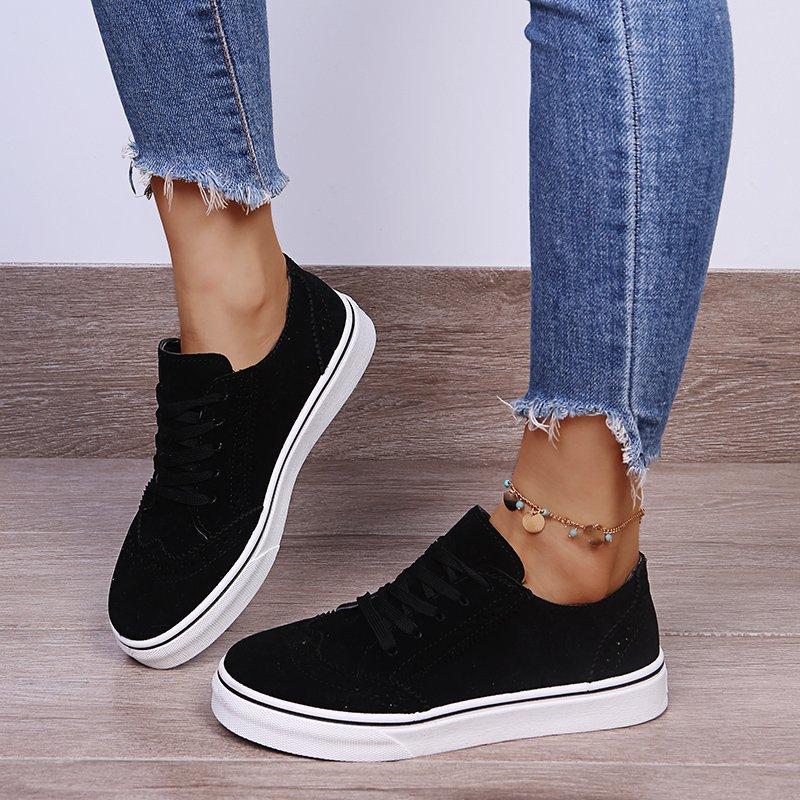 2025 spring and summer new canvas shoes women's European and American fashion trend single shoes foreign trade plus size comfortable women's shoes