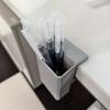 Easy Installation Desk Edge Pen Holder 10-35mm Wide Clamping Pen Cup with Clip  Home Organization