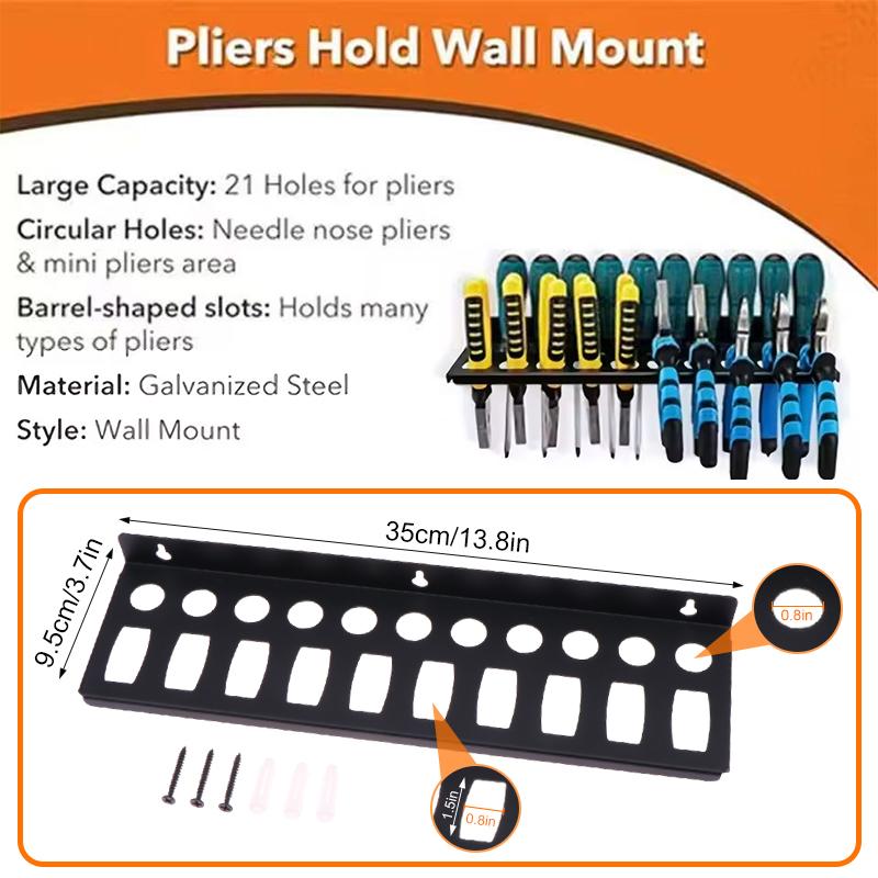 Screwdriver Wrench Angle Grinder Holder Wall Mount Bracket Maintenance Worker Electrician Tools Storage Rack