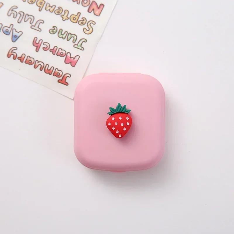 1PC Contact Lenses Box Cute Travel Kit Pocket Mini Contact Lens Case Travel Kit Easy Carry Mirror Lenses Box Container