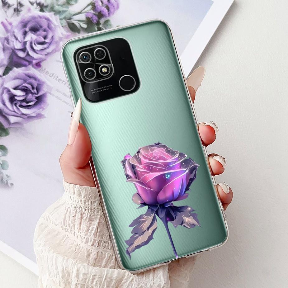 For Xiaomi Redmi 10C Case Cute Cat Luxury Butterfly Painted Cover 6.71'' Soft Silicone Case For Xiaomi Redmi 10C Redmi10C Fundas