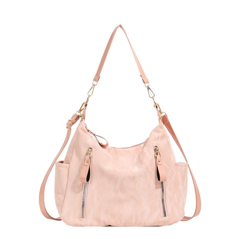 

Модна жіноча сумка на плече з м’якої шкіри великої місткості Нова жіноча сумка 2024 р. Корейська версія універсальна сумка-месенджер темпераментна сумочка рожевий