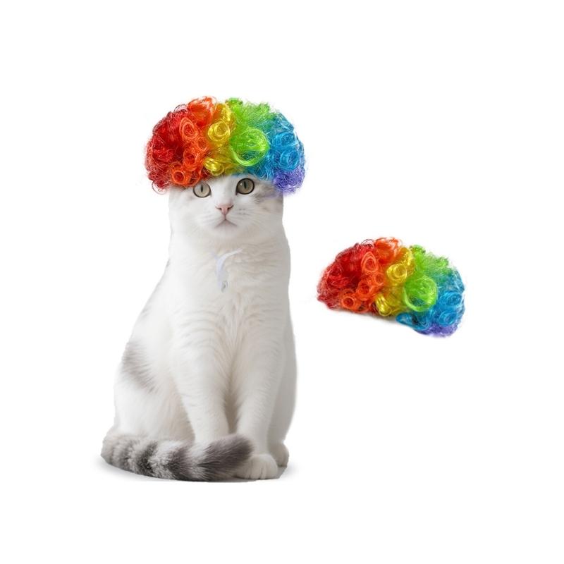 

Pet Party Hairpiece With Eye wear For Dog Cats Play Holiday Celebration Daily Use Headwear