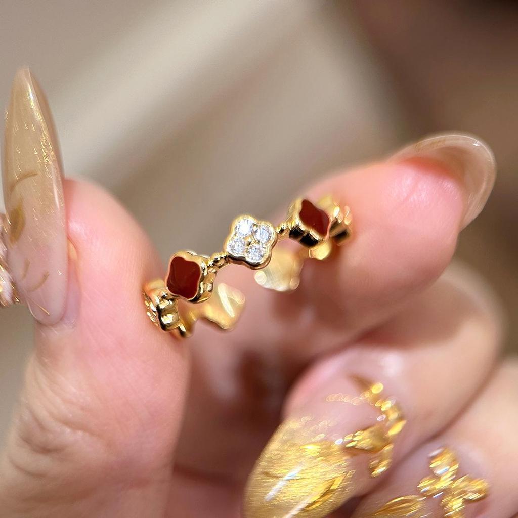 Chinese Drip Oil Gourd Open Ring - Elegant & Versatile Handcrafted Jewelry