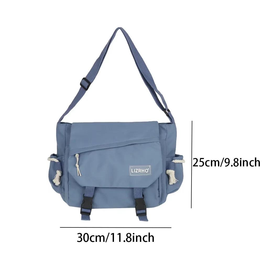 Canvas Shoulder Bag Large Capacity Crossbody Bags Youth Teenager Girls Women Harajuku Messenger Bag Student School Bags