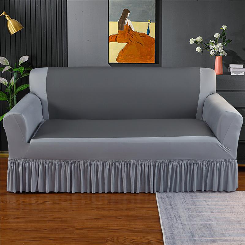 Leather Sofa Cover Full Set Of Technology Cloth Leather Sofa Cover Cover Four Seasons Universal Waterproof Sofa Seat Cushion Non-Slip Skirt