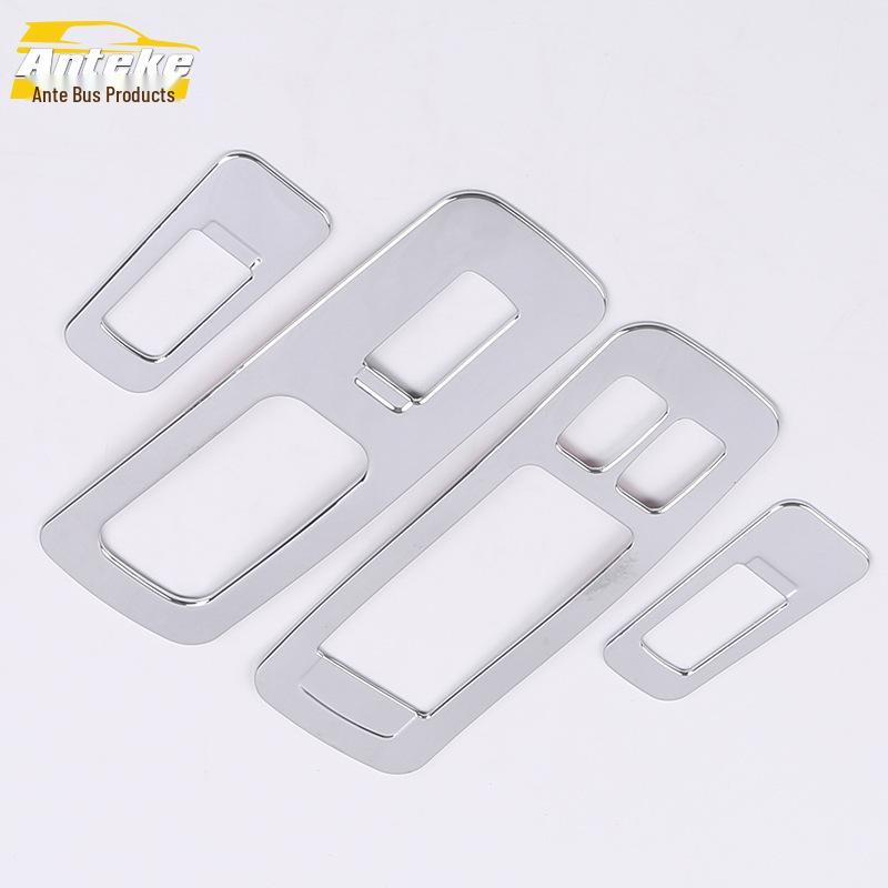 Refine S5 Glass Switch Trim for JAC 13: Car Door Window Armrest Lift Button Sticker