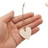 100pcs Christmas Wooden Heart Hanging Ornament Christmas Tree Hanging Pendant Decor DIY Craft