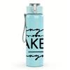 1PC Single Taken Forever Cursive 750ml Color Plastic Sports Water Bottle Leakproof Flip Straw Lid Suitable for Sports Office Home Use