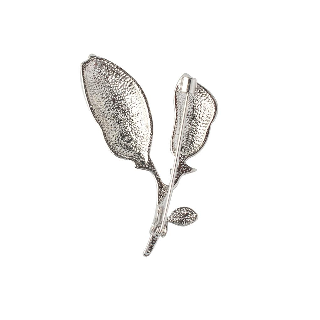 

Элегантные броши Магнолия со стразами Эмалевые значки Высококачественная брошь Ювелирные изделия Костюм Женские аксессуары на День святого Валентина