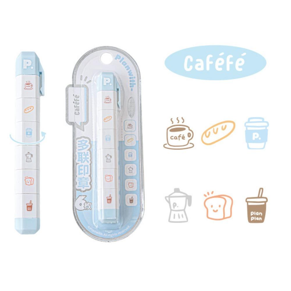 Tecknad sigillpenna självbläckande dagbokssigill söt att-göra-lista journalstämpel barngåva skolbrevpapper