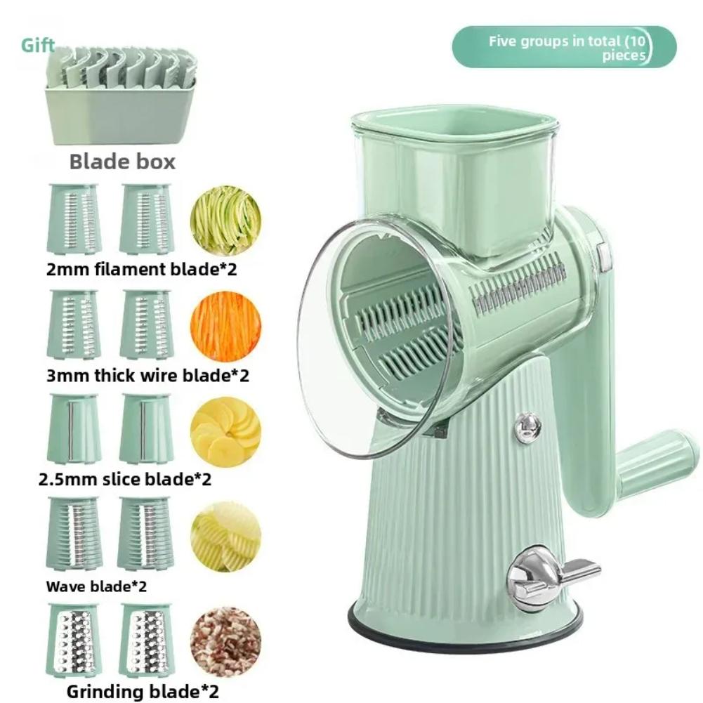 Multifunctional Kitchen Vegetable Slicer Tool Home Use Potato Thread Grater Roller Cutter Machine Easy To Clean Durable