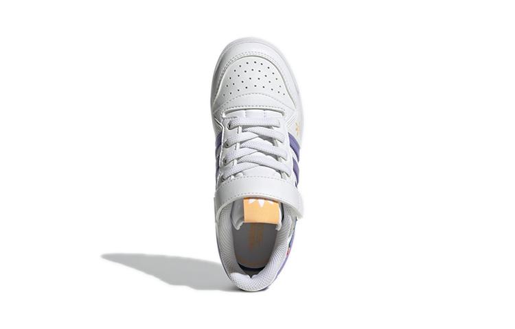 adidas Originals FORUM Anti Kick Low Top Skateboard Shoes White Purple Children Aged 3 7 Years Old GY8210