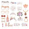 23pcs/set Team Bride To Be Paper Photo Booth Props Mask Photobooth Bachelorette Party Bridal Shower Wedding Decoration Supplies