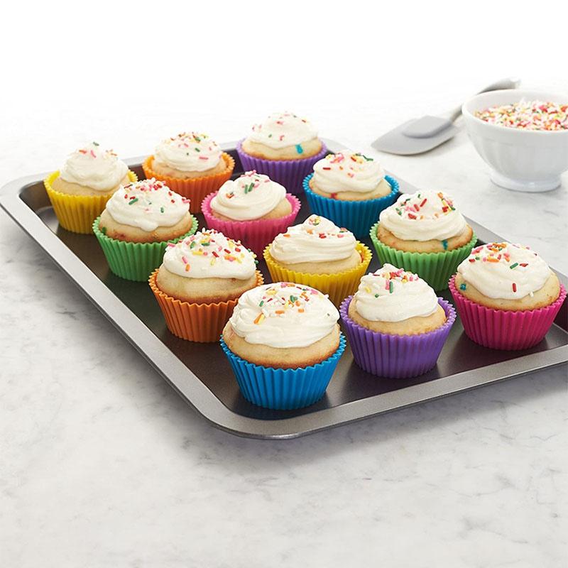 Bake Muffin Cup 7cm Round Silicone Cupcake Mold