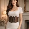 Elastic PU Leather Corset Solid Color Wide Belt Fashion Western Cowboy Belt  Ladies