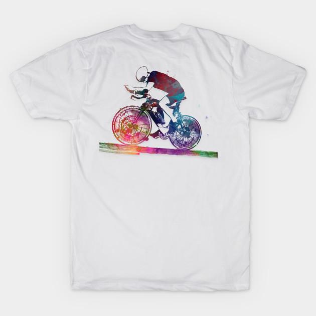 Men Black Print T-shirt Cyclist Sport Art #Cyclist #Sport No-Cut Transfer Paper Print Cotton Tshirt 2XL белый