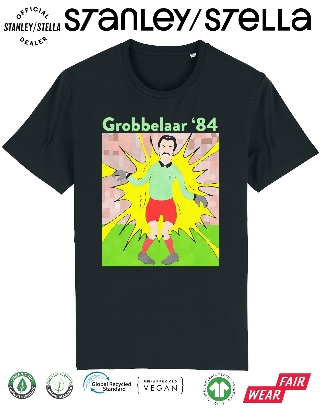 Bruce GROBBELAAR 84 Mens Football T-Shirt Mens Womens Tees Top Liverpool Spaghetti Legs Rome 84 Icon S