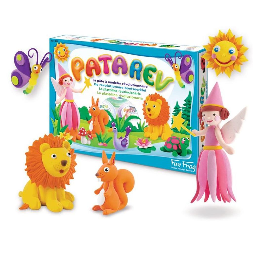 Pate a modeler autodurcissante - SENTOSPHERE - Patarev - Coffret 6 pots de 18g - Rebondissante - Parfumable - Des 5 ans