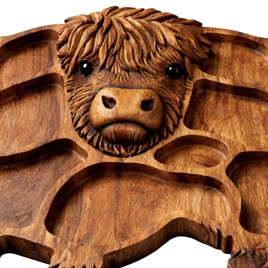 Cow Charcuterie Platter Kitchen Table Fruit Snack Platter Wooden Decorative Tableware for Home Party Banquet
