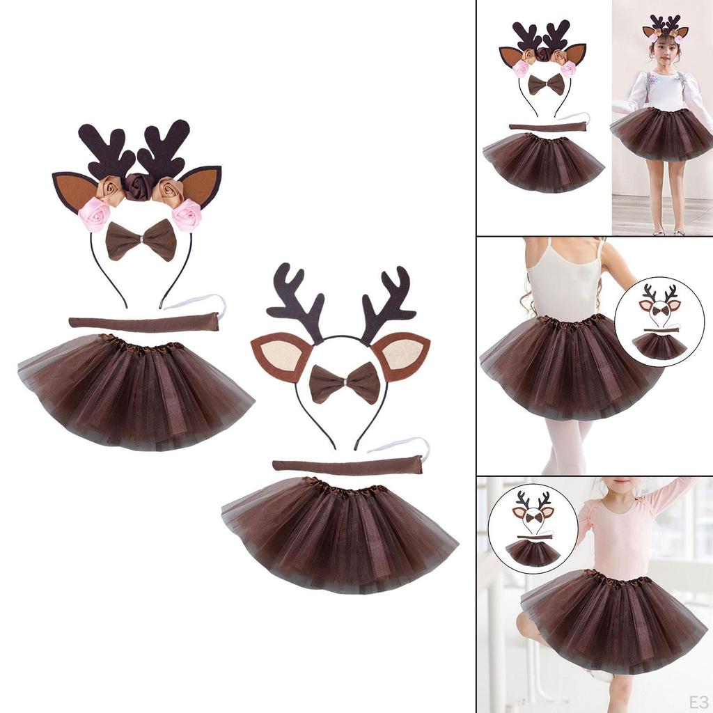 Deer Costume Set with Tutu And Headband for Celebrations