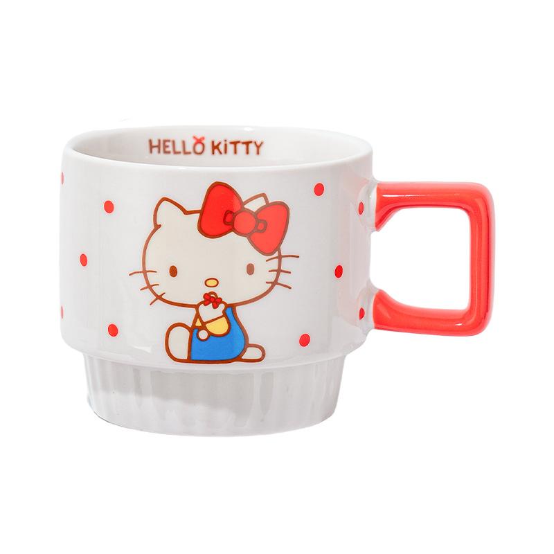 Sanrio HelloKitty Keramický hrnek Dívky Vysoká hodnota Pár Hrneček na kávu a vodu Domácnost Narozeninový dárek