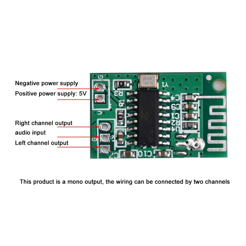 1V A-6918 Bluetooth-Compatible Receiver Module 1.1 Audio Amplifier Board LED Power 1.1V-8V Audio Bluetooth Receiver Board