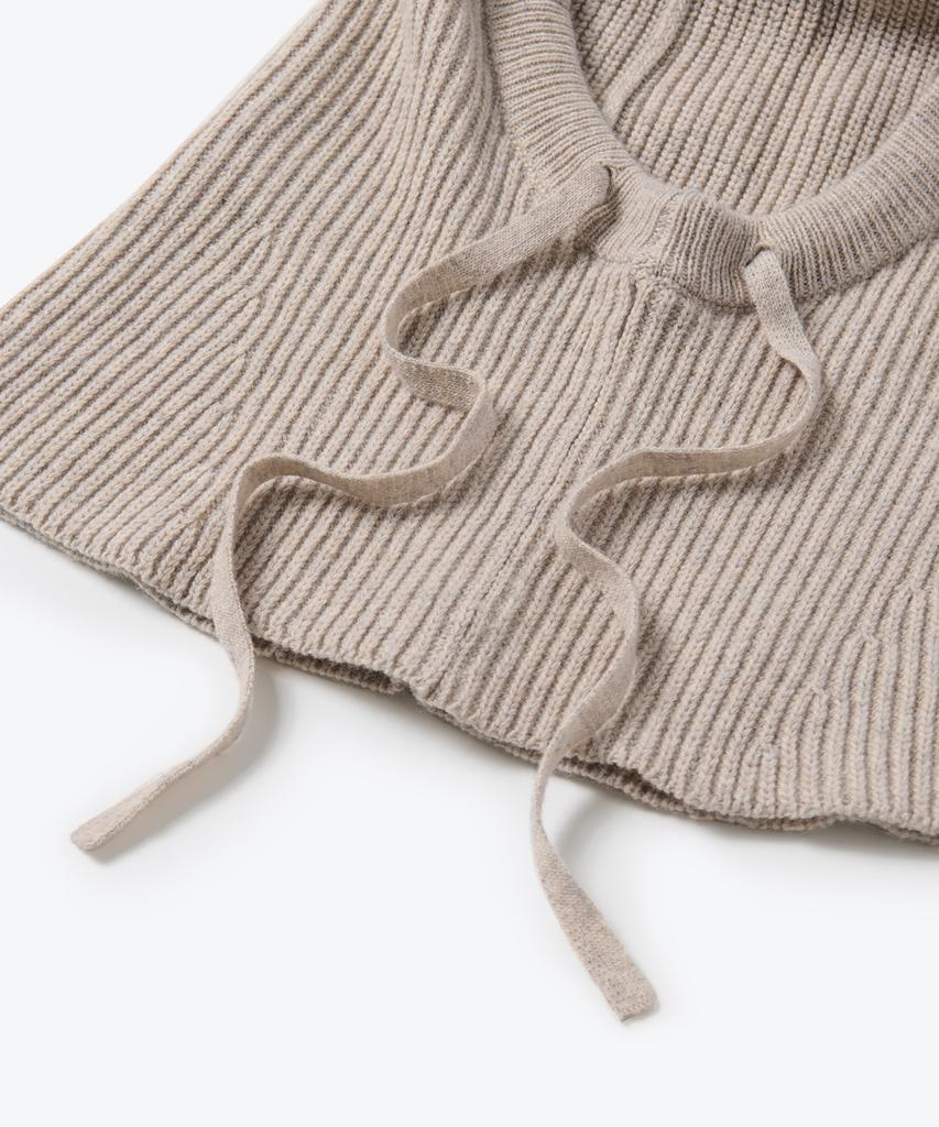 MUSINSA STANDARD WOMAN Women'S Oversized String Knit Balaclava [Oatmeal]