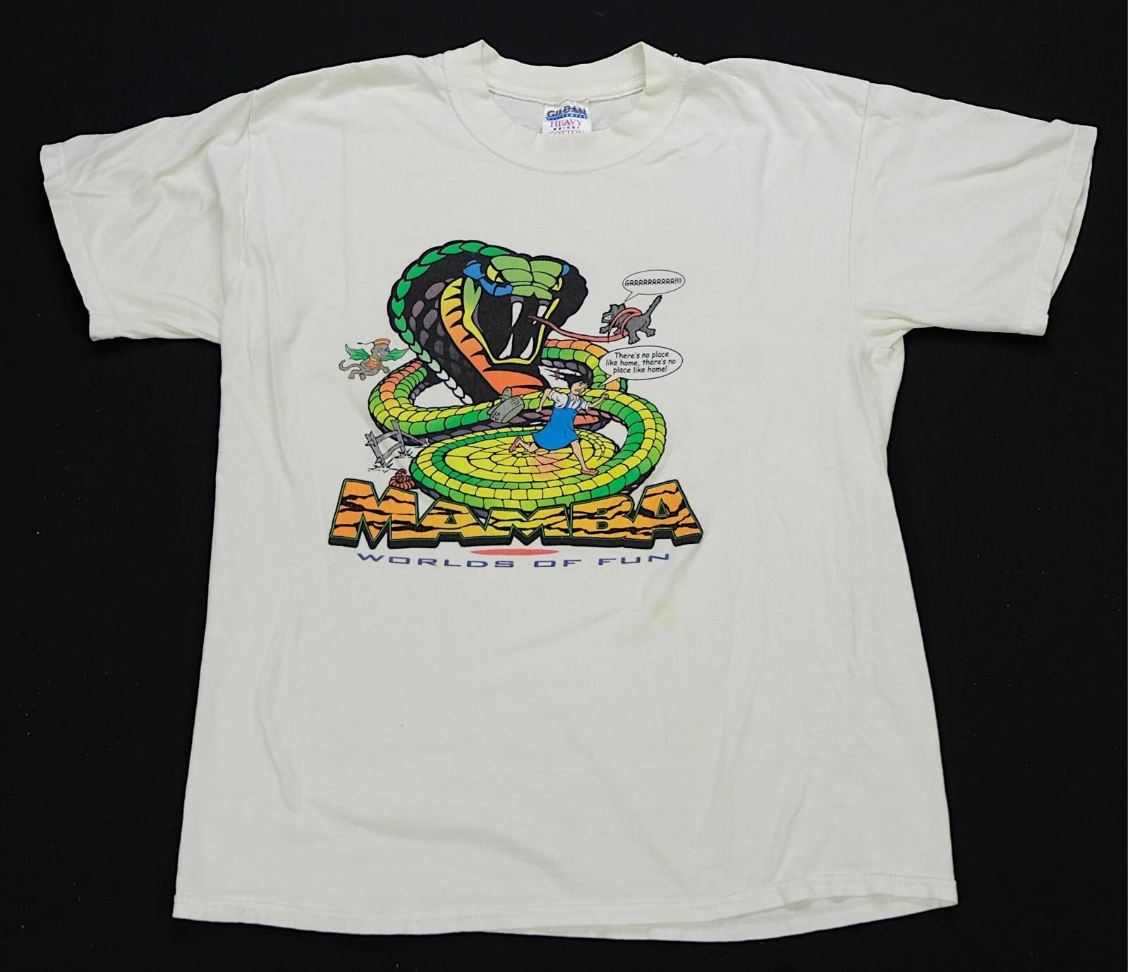 Rare Vintage Mamba Worlds of Fun Wizard of Oz Dorothy Toto Monkey T Shirt 90s L S