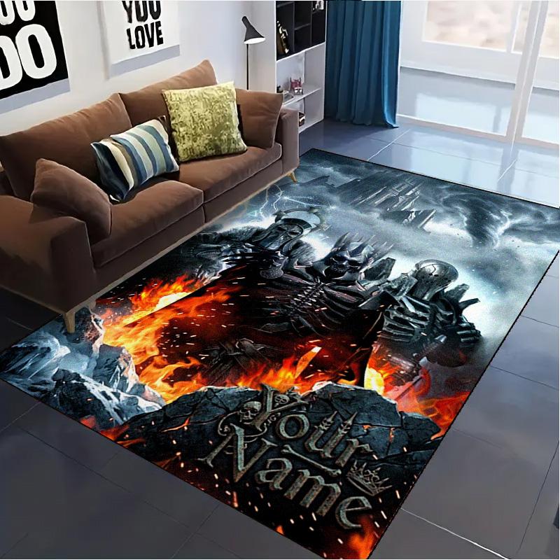 Name Custom Epic knight Carpet Rug for Living Room Bedroom Home Sofa Decoration,Kids play Non-slip Floor Mat