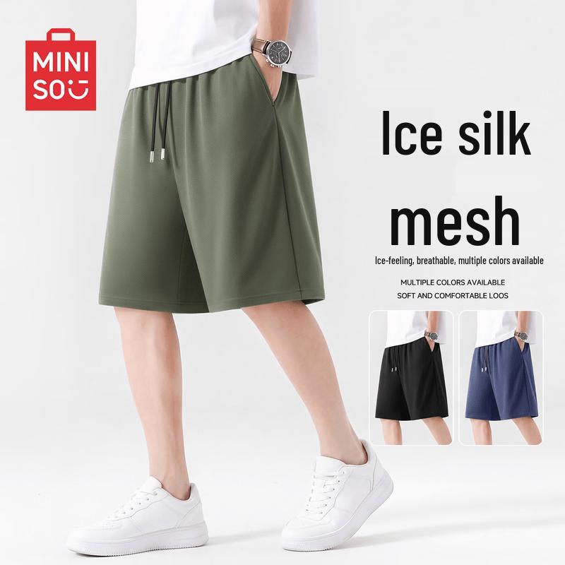 MINISO Men s Quick-Dry Mesh Breathable Cooling Sport Shorts XL
