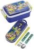 Skater Bento Trio and Antibacterial Made In Splatoon 3 TACC2AG Kids' Set, Chopsticks, Spoon, Fork, Cutlery, Easy-Open Slide-Open Design, Japan,