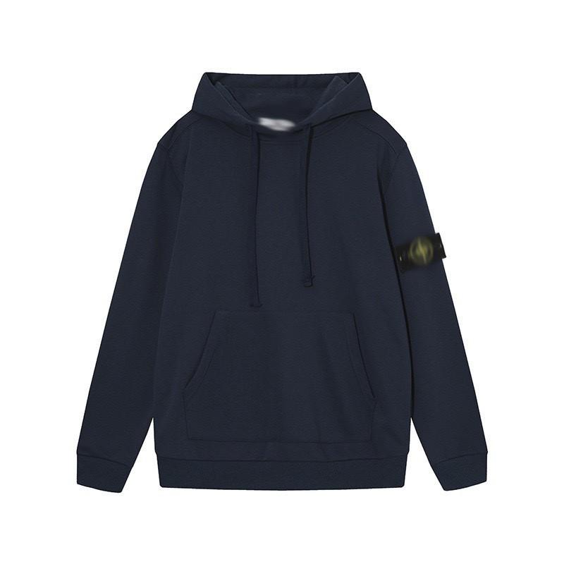 Stone Island Compass Patch Basic Hoodless Sweatshirt Loose Fit Men Women Casual Daily Wear