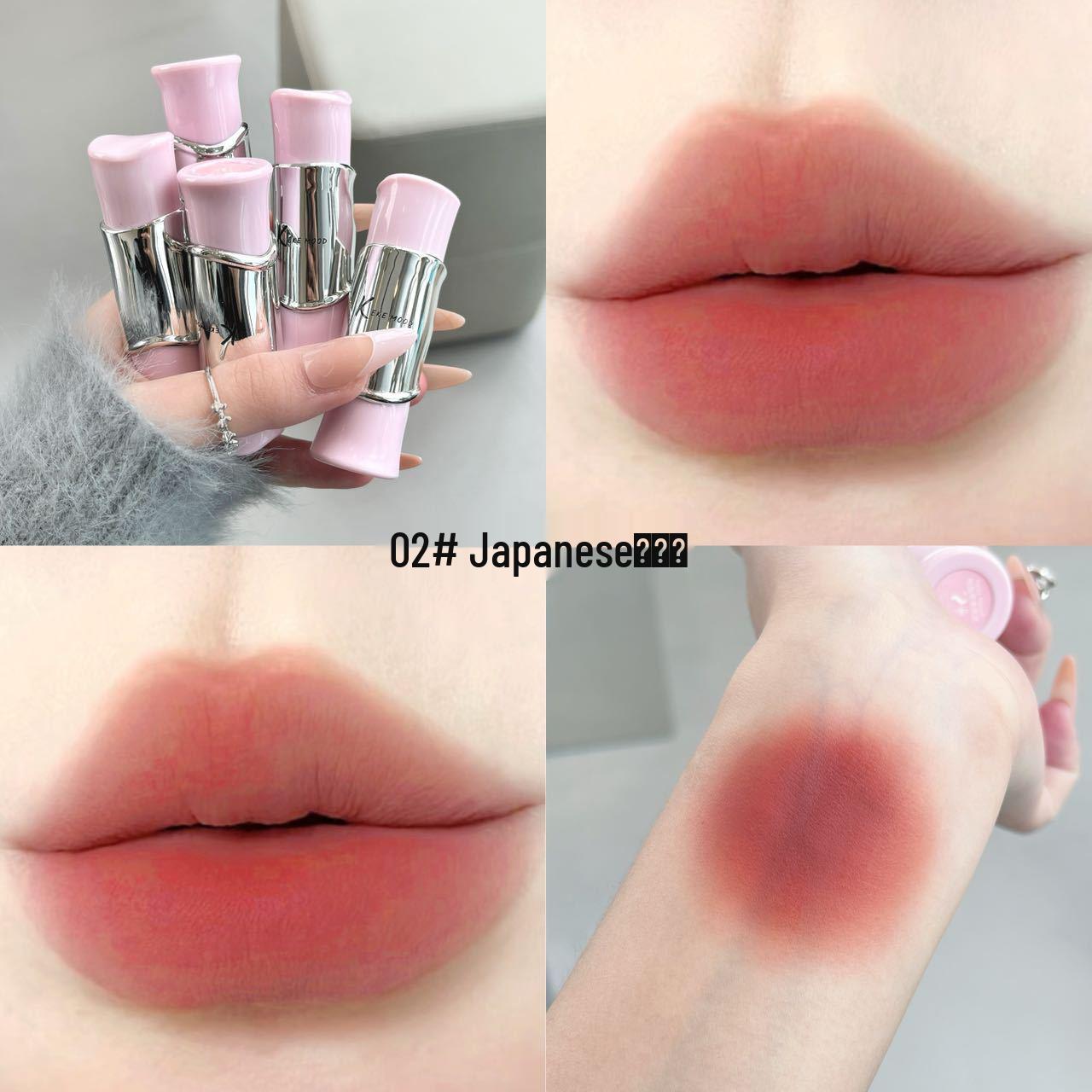 KEKEMOOD Матовая шелковистая водостойкая помада-мусс для губ: Легко наносится, Нелипкий, Отбеливающий, Увлажняющий блеск для губ