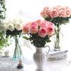 Home Decor künstliche gefälschte Rosen Flanell Blume Brautstrauß Hochzeit Party