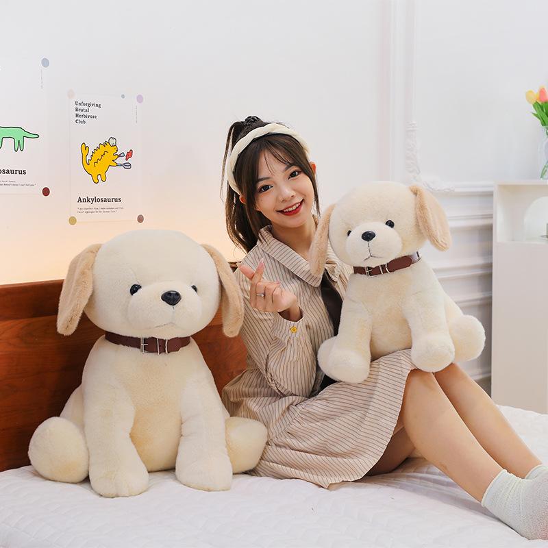 Niedliches Labrador Plüschtier Simulationshunde-Puppe Puppe Kinder Schlafkissen Geburtstagsgeschenk Austausch