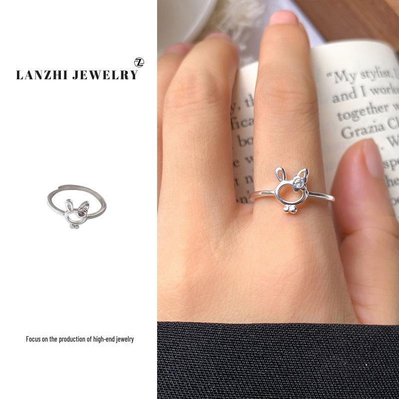 Lanzhi Schneeflocken Silberring: Niedlich, Schlicht, Vielseitig 925er Sterlingsilber, Anlaufgeschützt, Japanischer & Koreanischer Stil, Verstellbar für Damen.