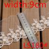 5yards/lot Gold Flower Embroidery Lace Ribbon Trim Fabric For Wedding Dress 9/11cm Wide DIY Crafts Needlework Sewing Accessory