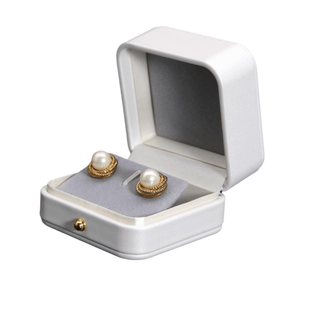 Boîte Cadeau à Bijoux Doublure Flanelle Cuir PU Boîte de Collection de Colliers Saint-Valentin