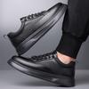 2025 New Spring and Autumn Black Board Shoes Men's Breathable Business Trend Versatile Men's Casual Black Shoes Men's Shoes