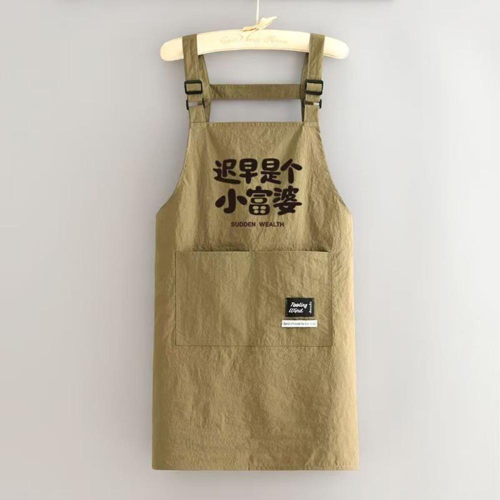Oil-proof Kitchen Apron Anti-fouling Cooking Baking Bibs Creative Chef Apron  for Home Kitchen