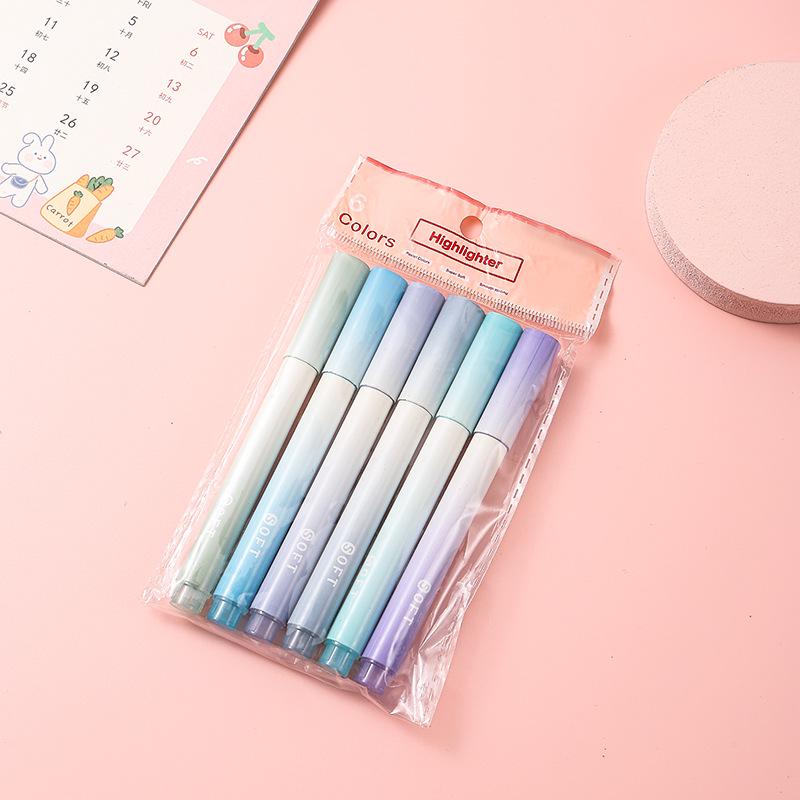 Fluoreszierende Marker Stifte Set mit hoher Kapazität mit OPP-Verpackung für Studenten und Kunst