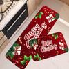 Cross-Border Christmas Holiday Two-Piece Kitchen Mat Set - Oil-Absorbing, Dirt-Resistant