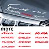 GDZJ3 Vinyl Car Logo Headlight Eyebrow Sticker Decor Accessories Auto Styling For Ford Mustang Focus Kuga Mondeo Fiesta  Escape Edge