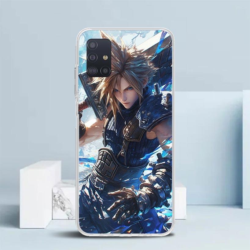 Final Fantasy FF VII Soft Cover for Samsung Galaxy A12 A22 A32 A52 A72 A02S Phone Case Note 20 Ultra 10 S10 Plus A51 A71 A50S A2