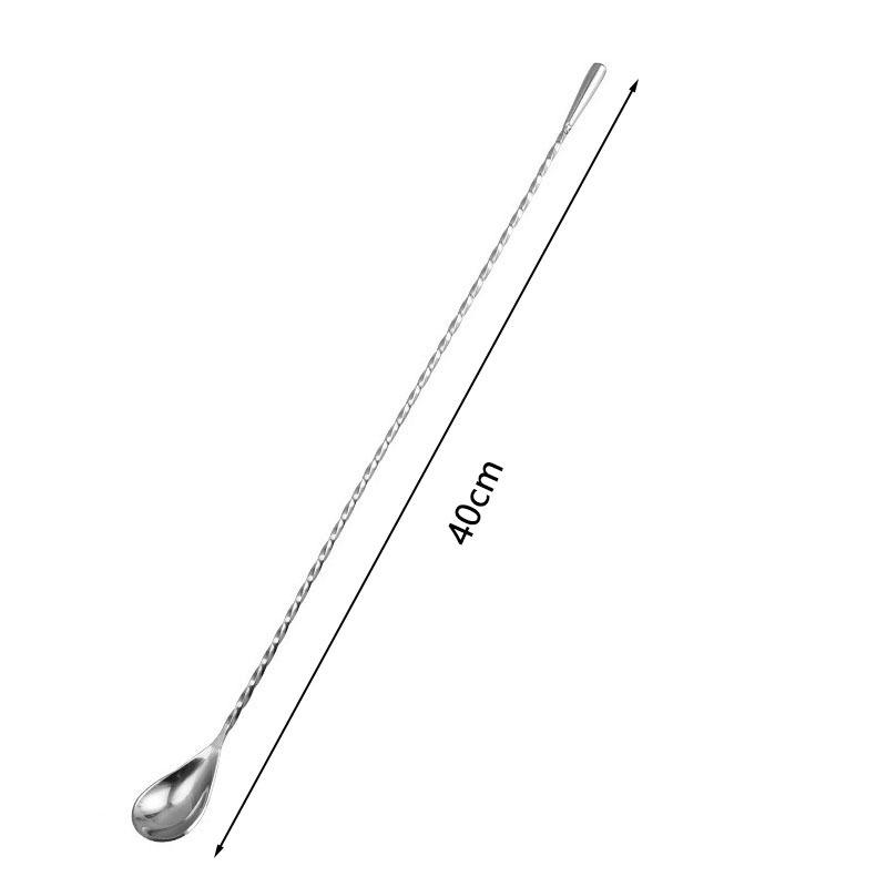 Míchací lžíce z nerezové oceli 304 na koktejly a mléčný čaj