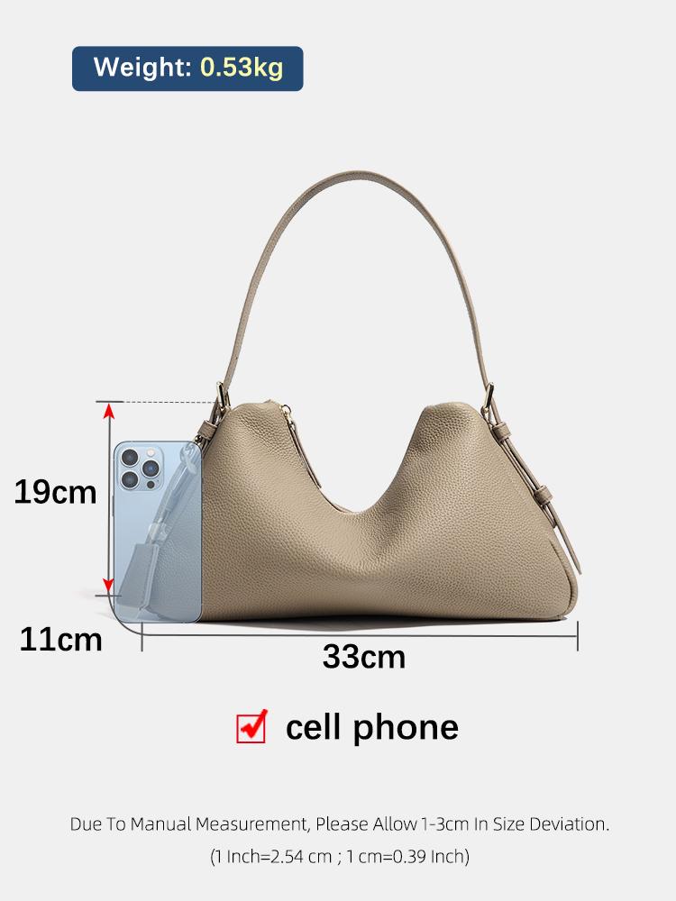 Geantă de mână din piele naturală Zency pentru femei, la modă, sub braț