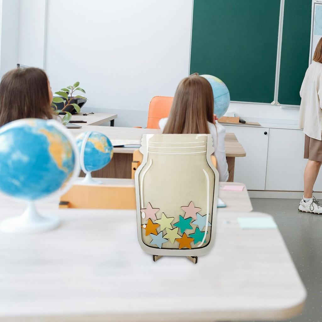 Personalized Reward Jar Stars Reward Jar, Classroom Reward Jar for Student Boys Girls Good Behavior Gift