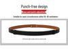 Women's Korean Style Grey Belt - Hole-Free Buckle, Fashionable, Versatile, Adjustable Thin Waistband, Decorative Skirt Accessory.